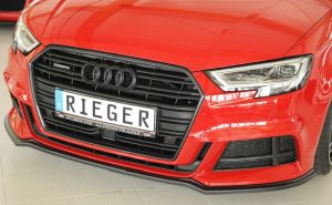 Rieger Spoilerschwert/Lippe schwarz glanz passend für Audi A3 8V