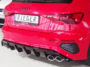 Rieger Heckdiffusor / Heckeinsatz SG SB passend für Audi A3 GY
