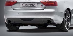 Caractere Heckansatz mit Ausschnitt für ein Endrohr links und rechts  passend für Audi A5/S5