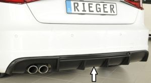 Rieger Heckdiffusoreinsatz Doppelendrohr links passend für Audi A3 8V