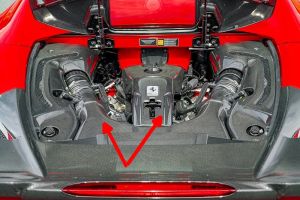 Capristo Set Airbox Oberteil und Verschlussdeckel passend für Ferrari F8 Tributo