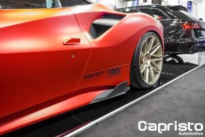 Caqpristo Seitenfinnen matt passend für Ferrari 488 GTB