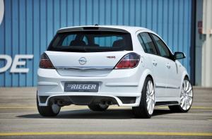 Heckschürzenansatz für Serien Endschalldämpfer links Rieger Tuning passend für Opel Astra H