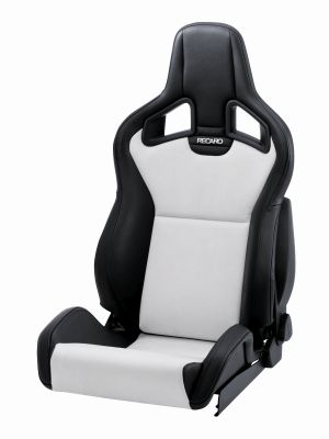 Recaro Sportster CS mit Seitenairbag Kunstleder schwarz / Dinamica silber Fahrerseite mit ABE und Sitzheizung