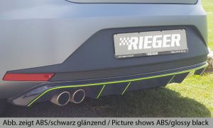 Rieger Heckeinsatz / Diffusor FR unlackiert passend für Seat Leon 5F