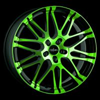 Oxigin 14 Oxrock neon green polish Felge 8,5x20  - 20 Zoll 5x120 Lochkreis