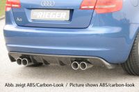 Heckeinsatz Rieger Tuning für Doppelendrohr Sportauspuff links /rechts passend für Audi A3 8P