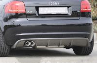 Heckeinsatz Rieger Tuning für Doppelendrohr Sportauspuff links  passend für Audi A3 8P
