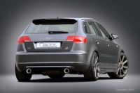 Heckansatz ohne Endschalldämpfer Caractere passend für Audi A3 8P Sportback