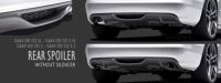 Caractere Heckansatz mit Ausschnitt für Doppelendrohr links passend für Audi A4 B8 ab 07
