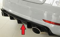 Rieger Heckdiffusoreinsatz Einfachendrohr links/rechts schwarz glanz passend für Audi A3 8V