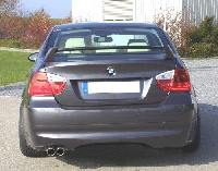 Heckansatz Spirit für Auspuffanlage links mit Carboneinsatz passend für E90 Limousine Kerscher Tuning passend für BMW E90 / E91