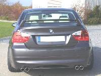Heckansatz Spirit für Auspuffanlage links/rechts mit Carboneinsatz passend für E90 Limousine Kerscher Tuning passend für BMW E90 / E91