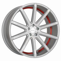 CORSPEED DEVILLE Silver-brushed-Surface/ undercut Color Trim rot 9x21 5x112 Lochkreis