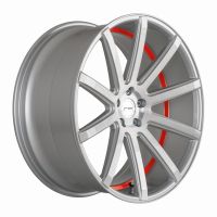 CORSPEED DEVILLE Silver-brushed-Surface/ undercut Color Trim rot 8,5x19 5x108 Lochkreis