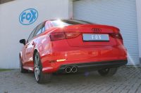 FOX Sportauspuff passend für Audi A3 - 8V Limousine Endschalldämpfer - 2x80 Typ 16