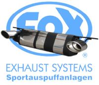 FOX Sportauspuff passend für Lotus Elise Endschalldämpfer Ausgang rechts/links - 115x85 Typ 33 rechts/links - 1,8l 90kW