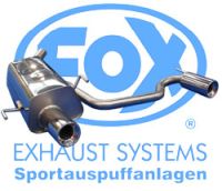 FOX Sportauspuff passend für Opel Corsa C Endschalldämpfer Ausgang rechts/links - 1x90 Typ 13 rechts/links