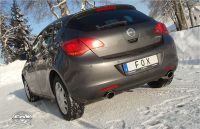 FOX Sportauspuff passend für Opel Astra J Limousine Endschalldämpfer quer Ausgang rechts/links - 115x85 Typ 32 rechts/links