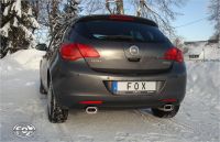 FOX Sportauspuff passend für Opel Astra J Limousine Endschalldämpfer quer Ausgang rechts/links - 115x85 Typ 32 rechts/links