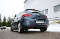FOX Sportauspuff passend für Opel Astra J Limousine Endschalldämpfer quer Ausgang links - 140x90 Typ 32