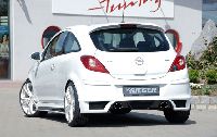 Seitenschweller mit Schacht und Ausschnitt Carbon-Look 5-türer Rieger Tuning passend für Opel Corsa D