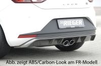 Rieger Heckeinsatz nur FR Endrohr mittig black passend für Seat Leon 5F