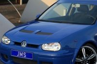 JMS Motorhaube Racelook inkl. Böser Blick (ohne Ausschnitt für VW Zeichen) passend für VW Golf 4